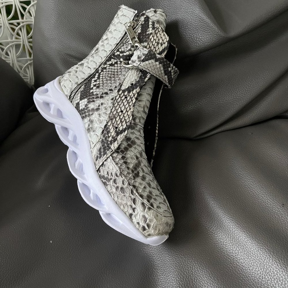 Python Snakeskin High Top Sneakers - Picture 5 of 17